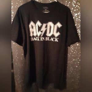 Mens's AC/DC Back in Black T-Shirt Size XXL